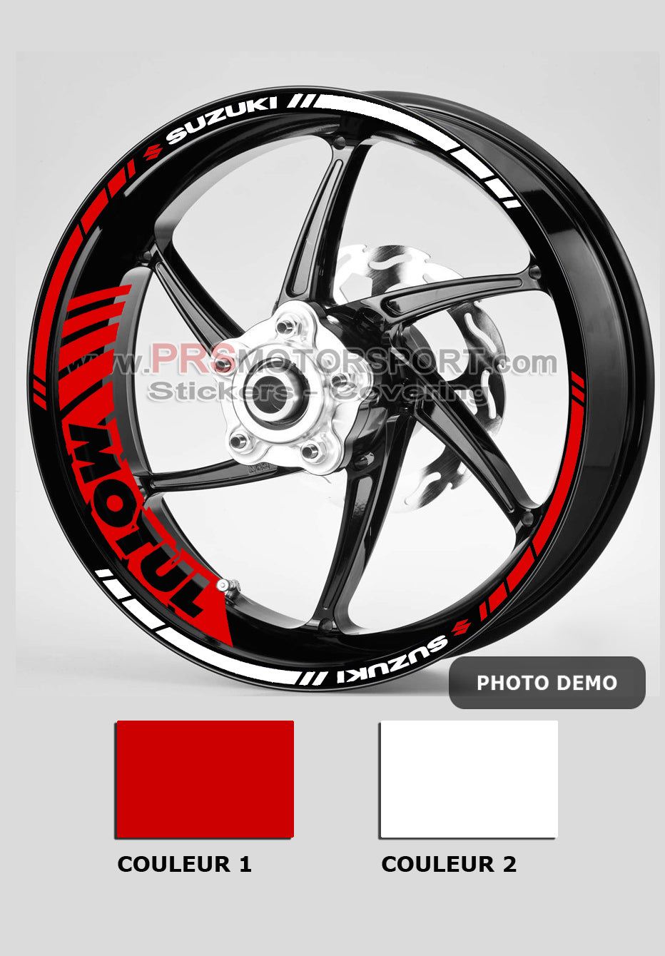 stickers de jante suzuki. Kit déco jante moto
