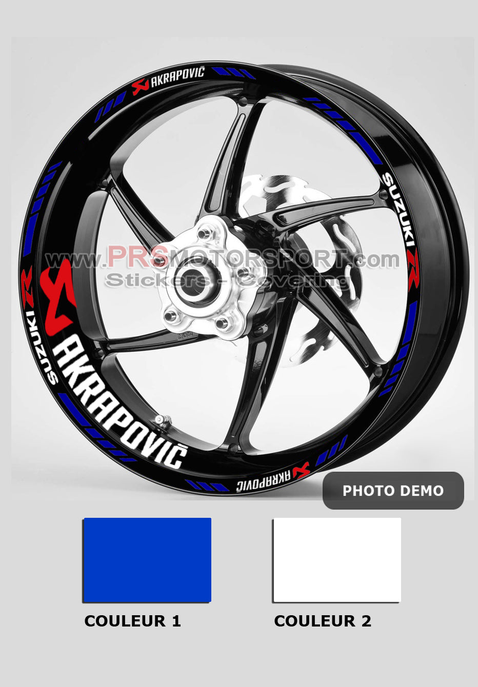 stickers de jante moto suzuki. Kit déco pour décorer les jantes de moto.