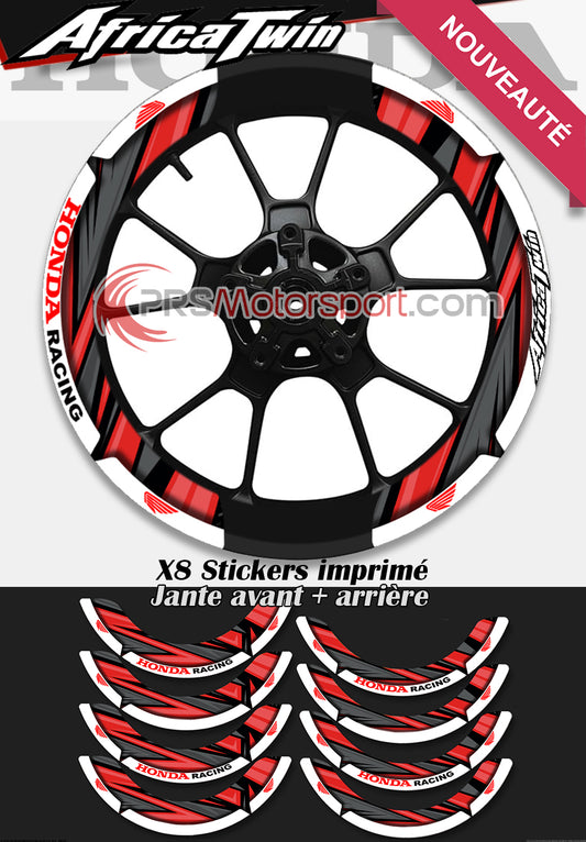 autocollant jante moto honda, stickers jante africa twin.