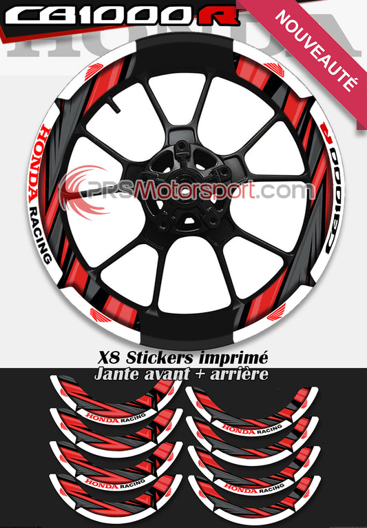 kit deco jante moto honda cb 1000R. Autocollant jante moto honda.