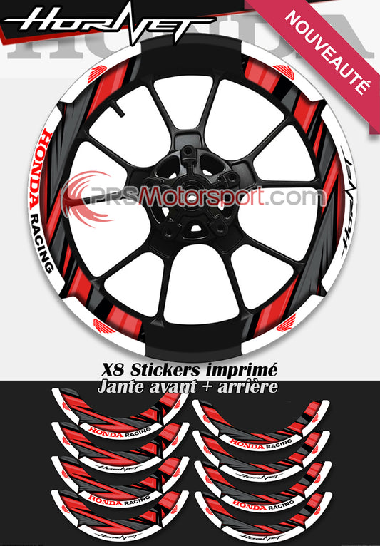 autocollant jate moto honda. Stickers kit déco jante liseret xwrap.