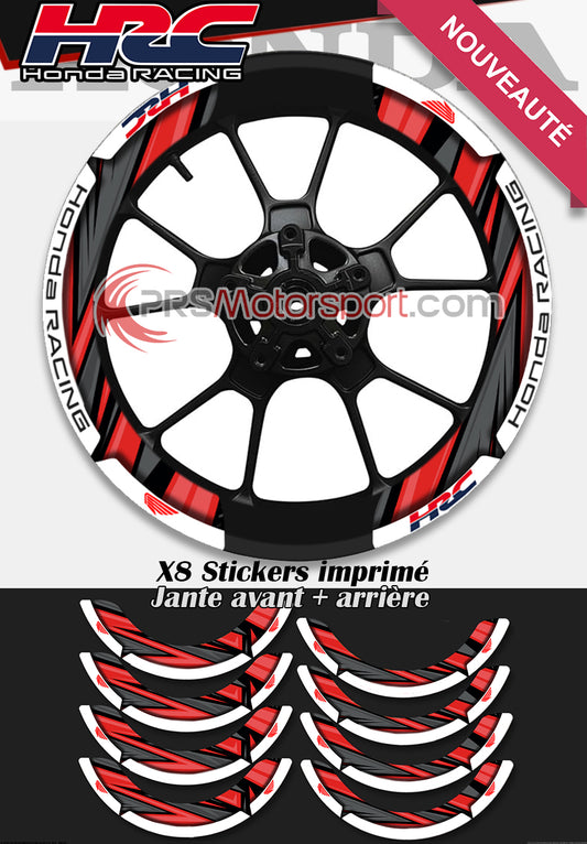 kit deco jante moto honda HRC. Autocollant jante moto x-wrap Honda.
