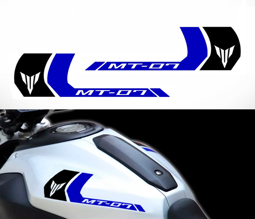 Stickers pour réservoir yamaha MT-07. Bande autocollant moto réservoir.