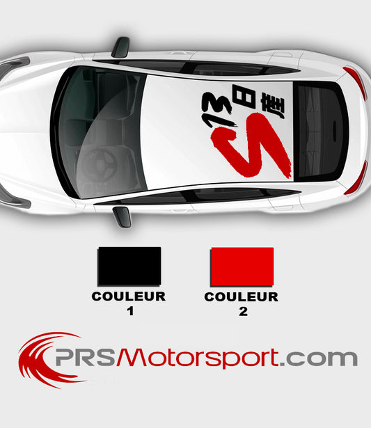 Stickers pour le toit de la voiture, autocollant NISSAN S13 style manga japonais