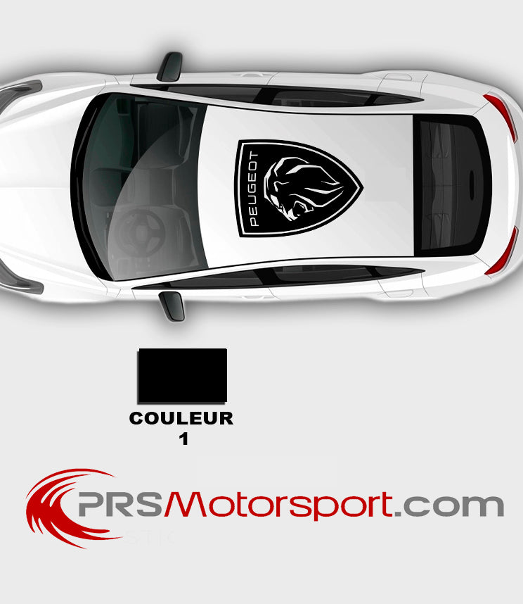 autocollant PEUGEOT logo voiture, nouveau logo peugeot, stickers toit voiture.