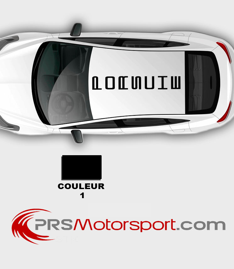 Autocollant PORSCHE stickers toit.