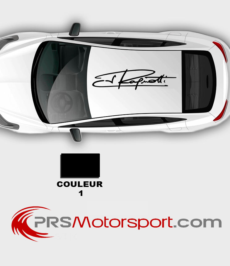 Autocollant signature RAGNOTTI stickers pour TOIT voiture.
