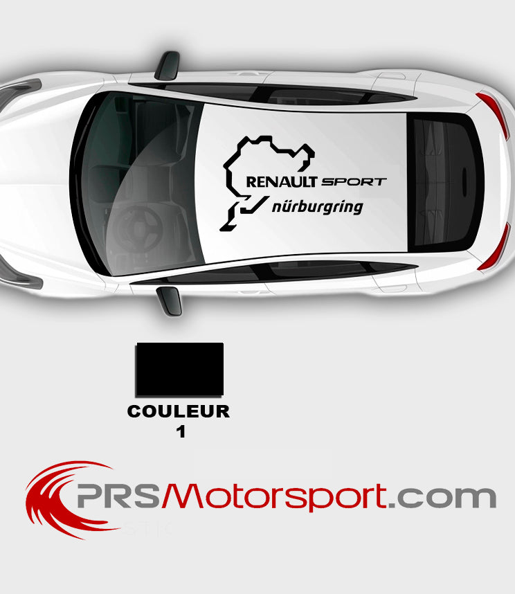 Stickers pour le toit RENAULT SPORT NURBURGRING, autocollant carrosserie voiture.