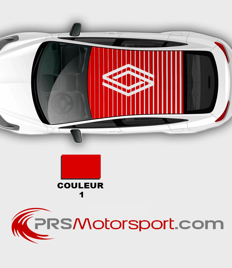 kit déco stickers toit RENAULT 5, nouvelle déco autocollant SUPER 5 Renault.