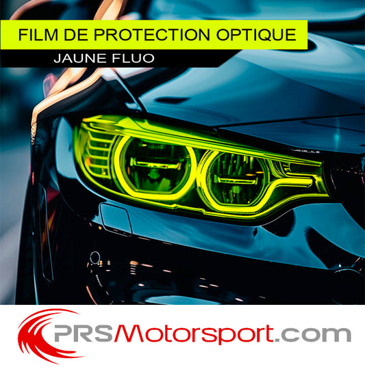 vinyle spécial optique headlight jaune fluo. Film pour phare voiture et moto, protection optique. 