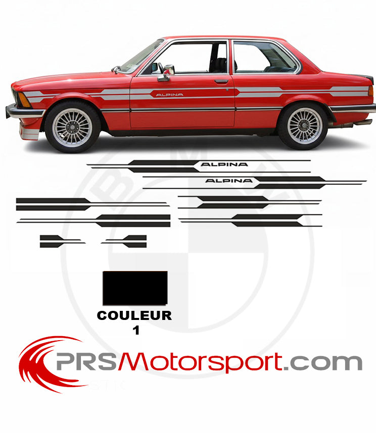 Autocollant kit déco Bmw Alpina stickers carrosserie voiture.