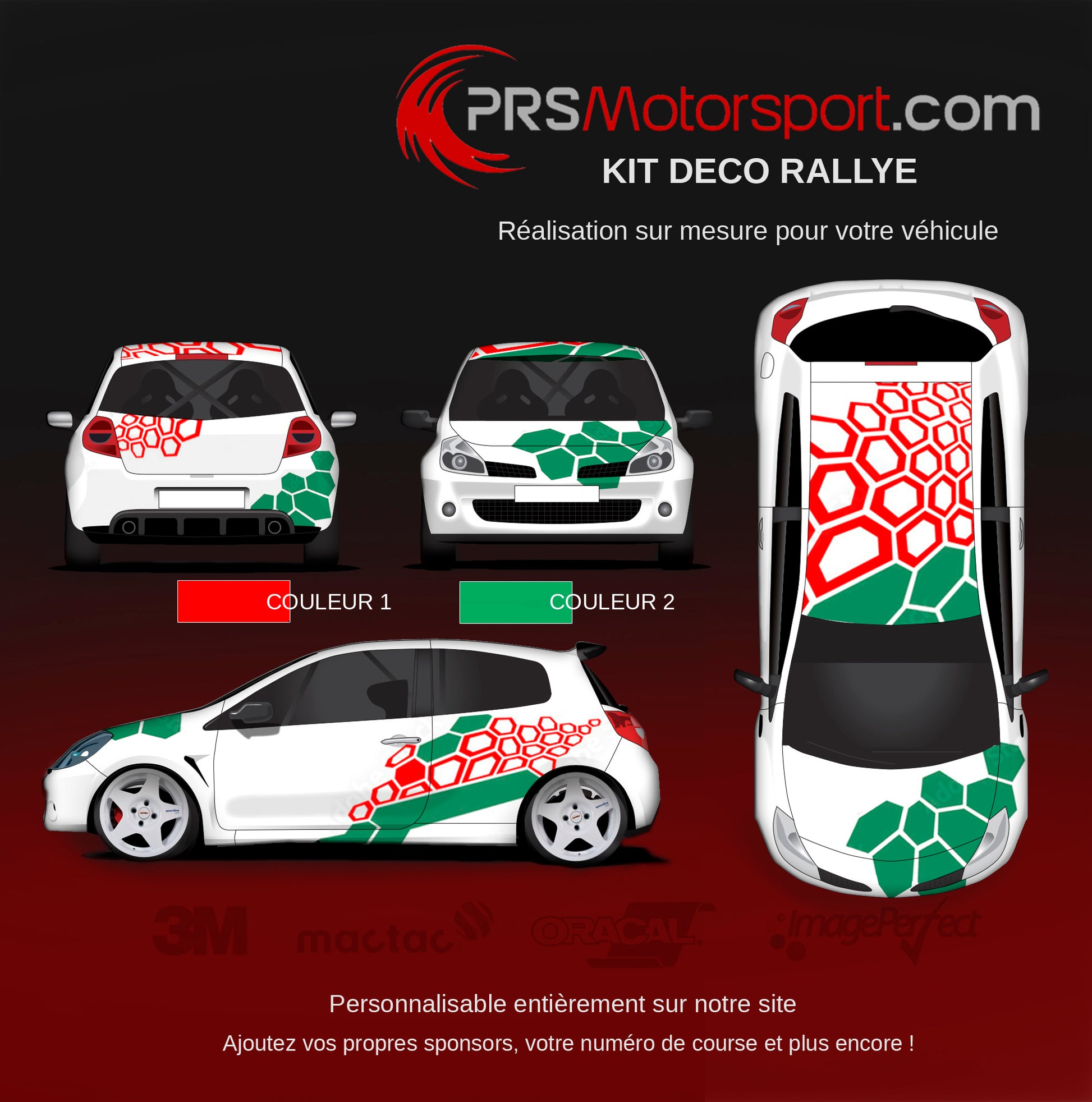 autocollant voiture, Kit deco rally personnalisé.