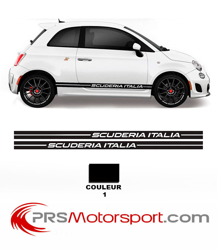 Autocollant bas de caisse SCUDERIA ITALIA, stickers carrosserie Fiat.
