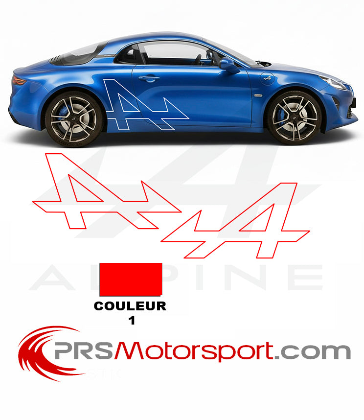 Kit déco autocollant voiture Alpine A110 stickers carrosserie.