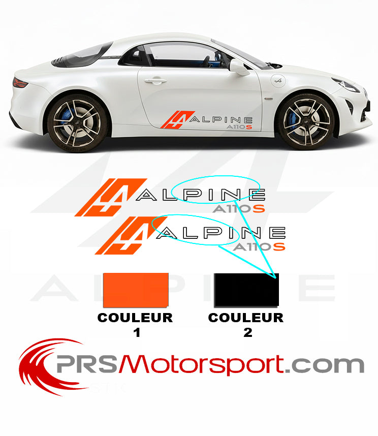 kit déco Alpine A110s autocollant voiture stickers decals.
