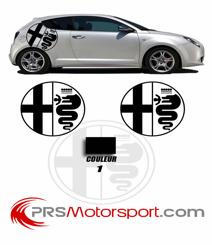 autocollant carroserie alfa roméo, stickers voiture déco sport.
