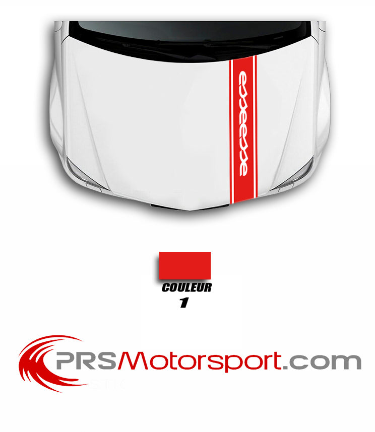Decalcomanie carrosserie Fiat stickers Esseesse, autocollant bande capot.