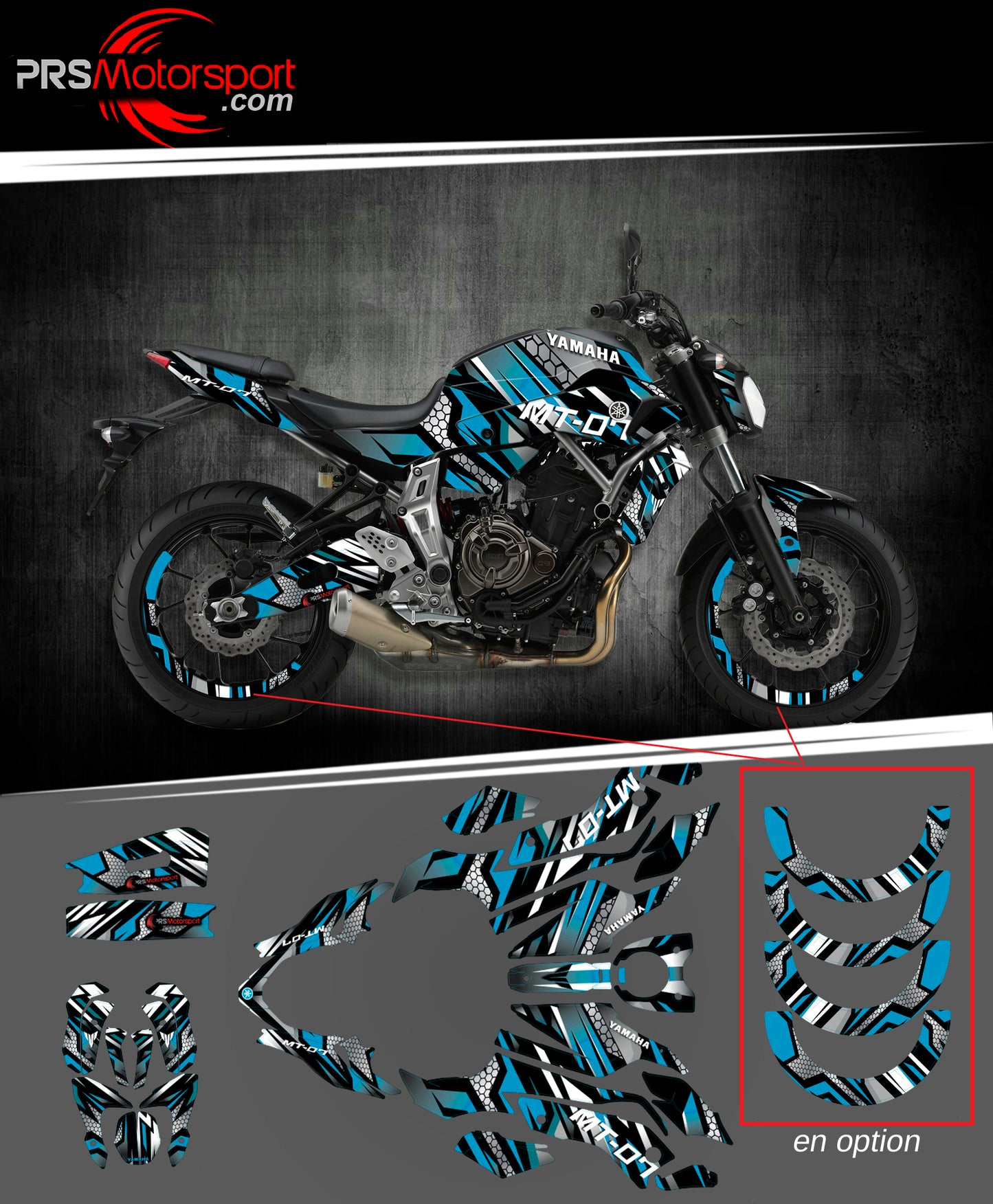 kit deco moto mt-07 autocollant yamaha.