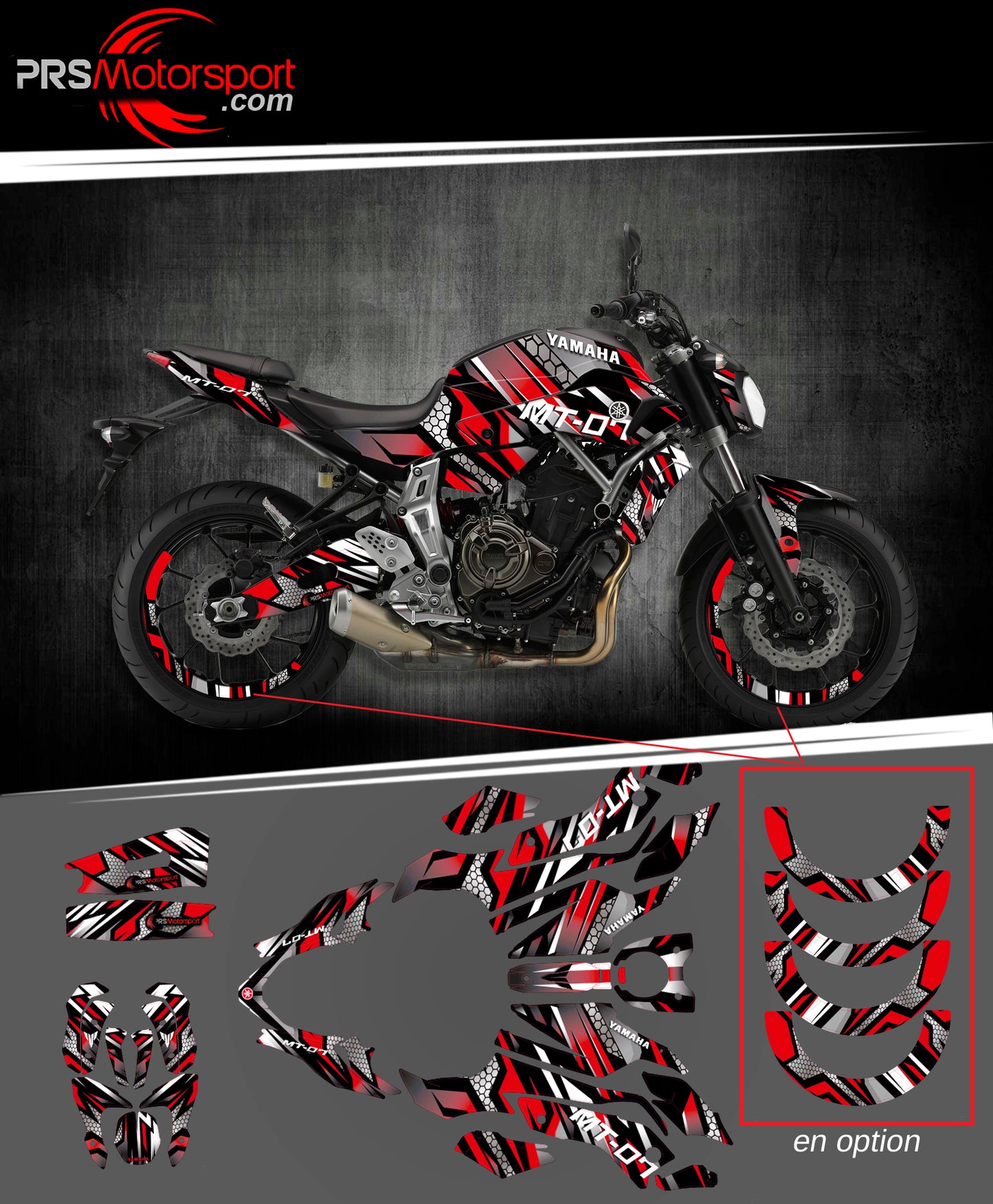 KIT déco YAMAHA MT-07 RACING ONE