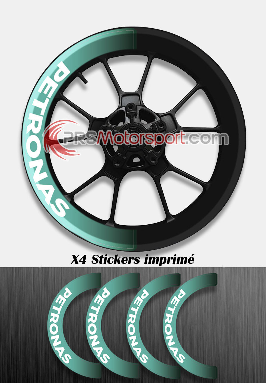 stickers jante moto petronas. Kit deco x-wrap, covering moto.