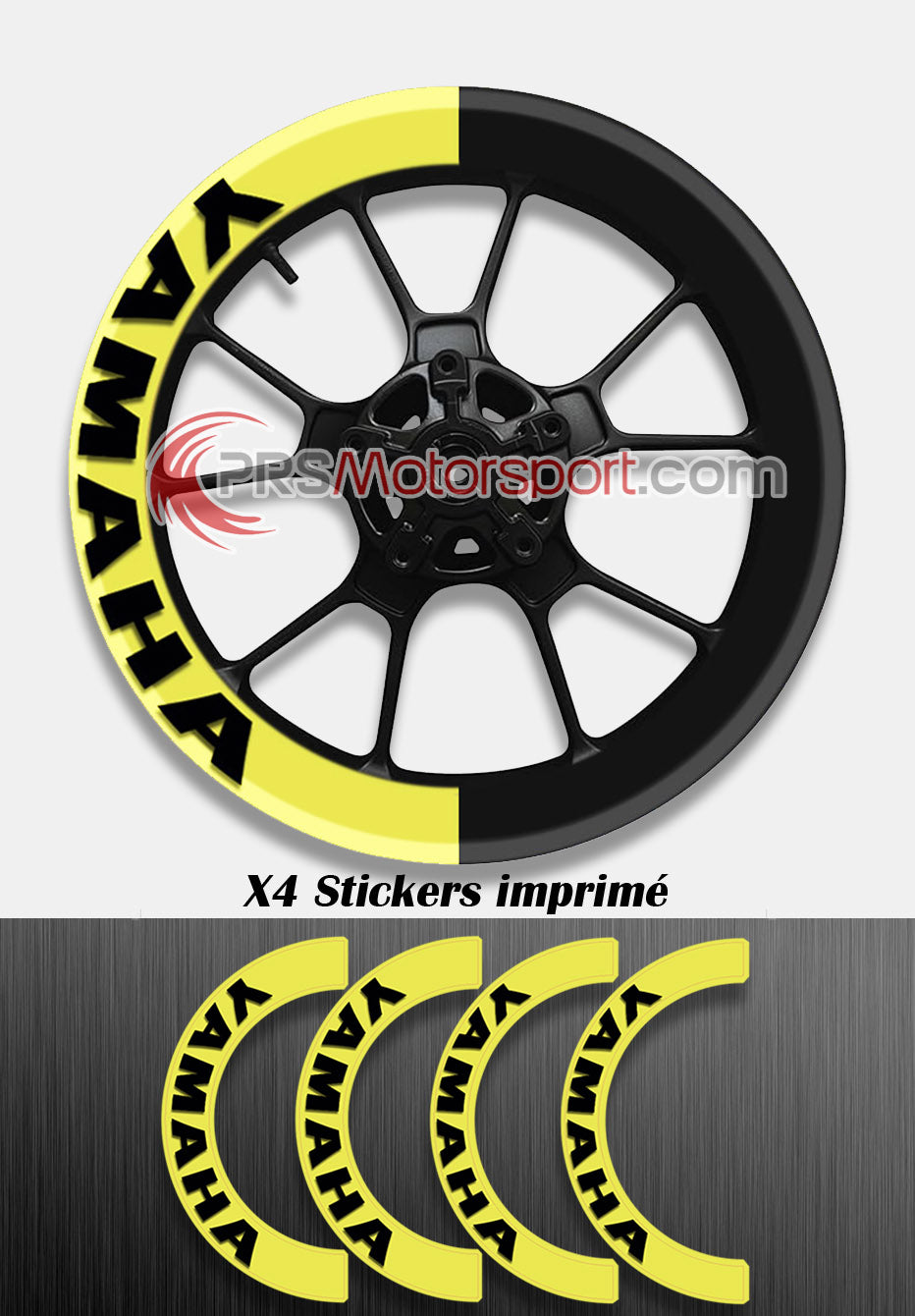 stickers jante moto X wrap yamaha. Deco jante Xwrap autocollant moto.