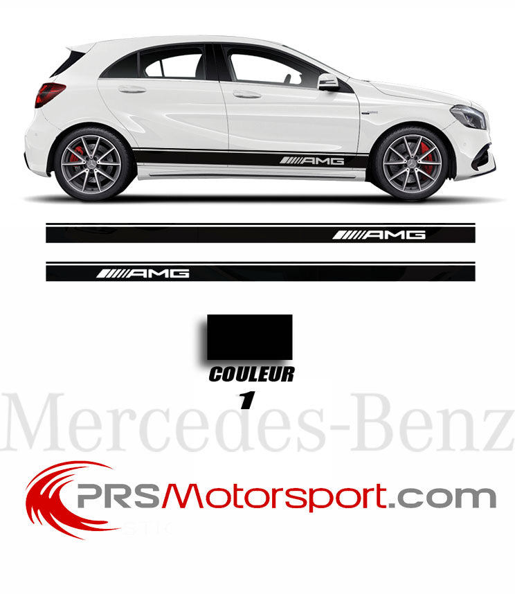 autocollant bas de caisse mercedes AMG, stickers carrosserie kit déco.