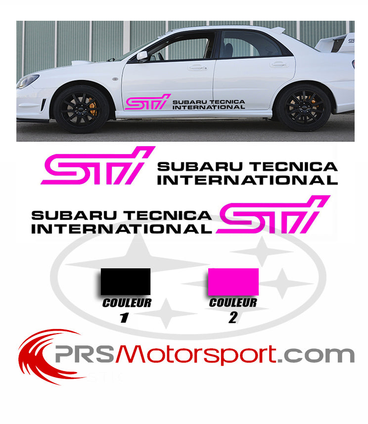 autocollant voiture subaru STI Technica stickers carrosserie.