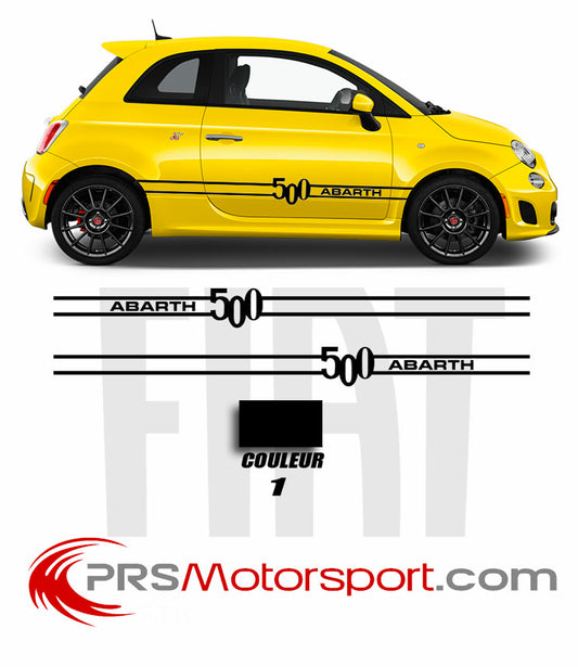 autocollant voiture fiat 500, stickers ABARTH carrosserie.