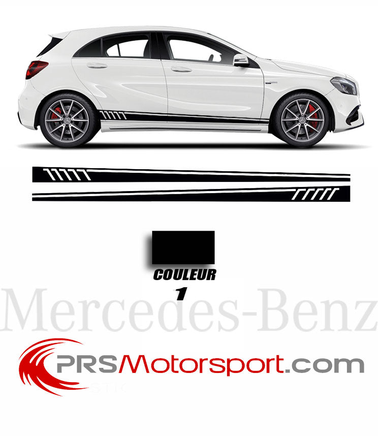 kit déco stickers carrosserie Mercedes. Autocollant bande bas de caisse.