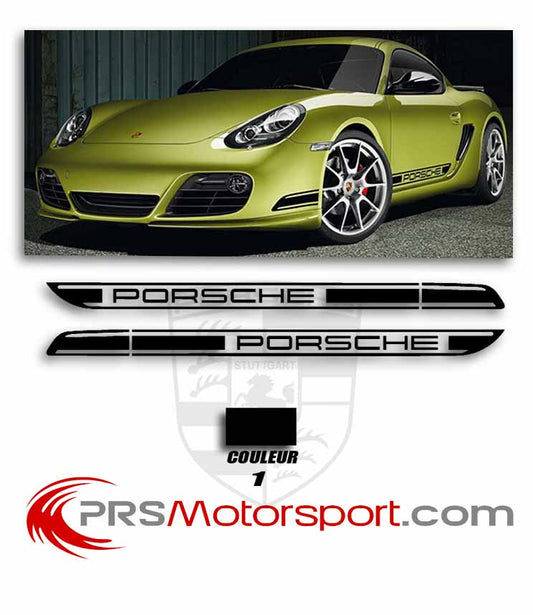 décalcomanie carrosserie voiture, stickers porsche autocollant bas de caisse.