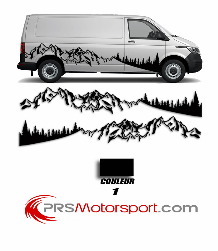 decalcomanie van, camping car, stickers carrosserie utilitaire.
