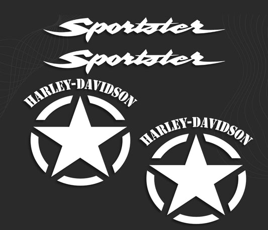 KIT stickers HARLEY DAVIDSON SPORTSTER ARMY