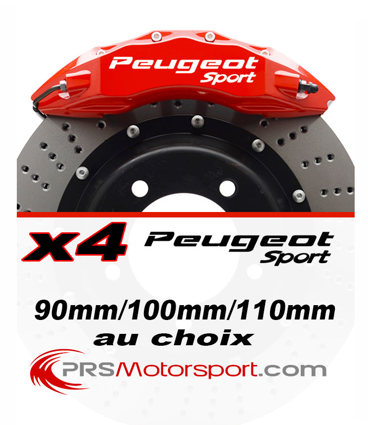 Autocollant etrier de frein voiture PEUGEOT Sport stickers brake.