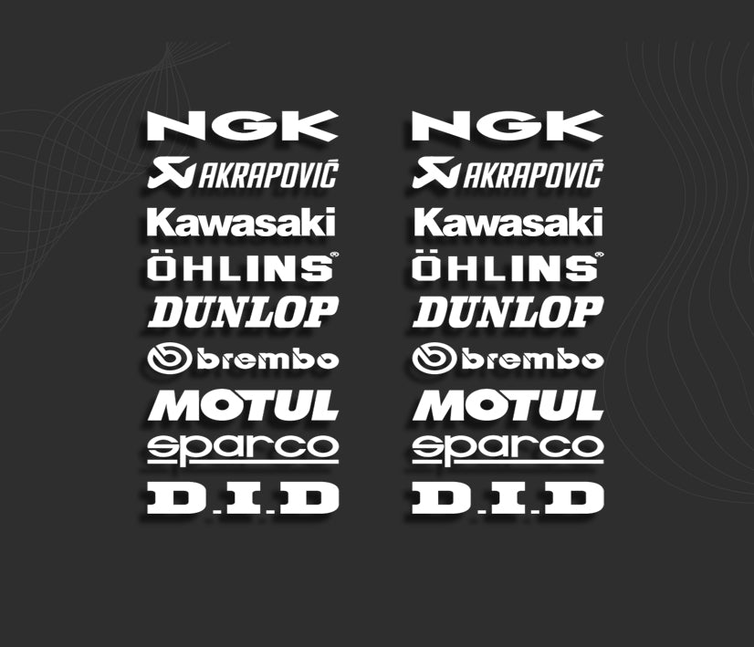 KIT stickers SPONSORS KAWASAKI