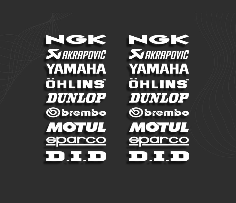 KIT stickers SPONSORS YAMAHA