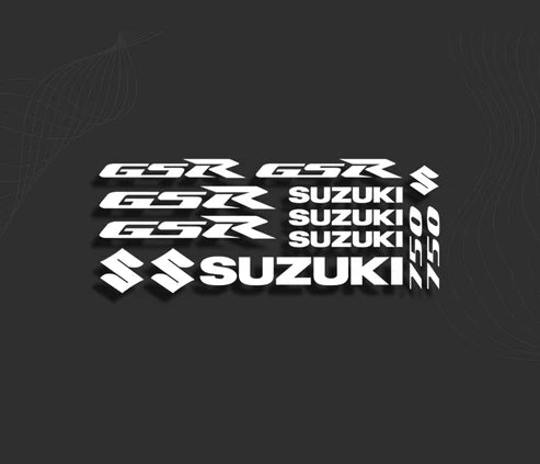 KIT stickers SUZUKI 750 GSR 1 (JAUNE FLUO)