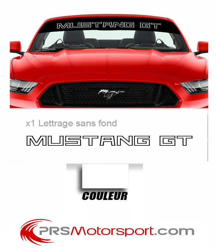 autocollant pare brise voiture, lettrage stickers ford mustang.