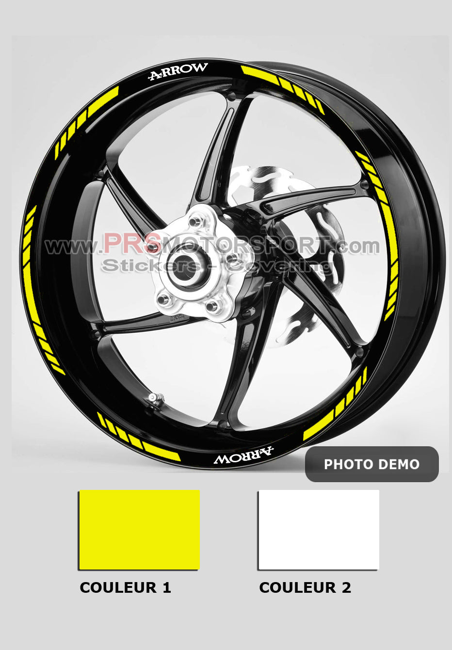 stickers de jante moto, arrow exhaust. Autocollant moto.