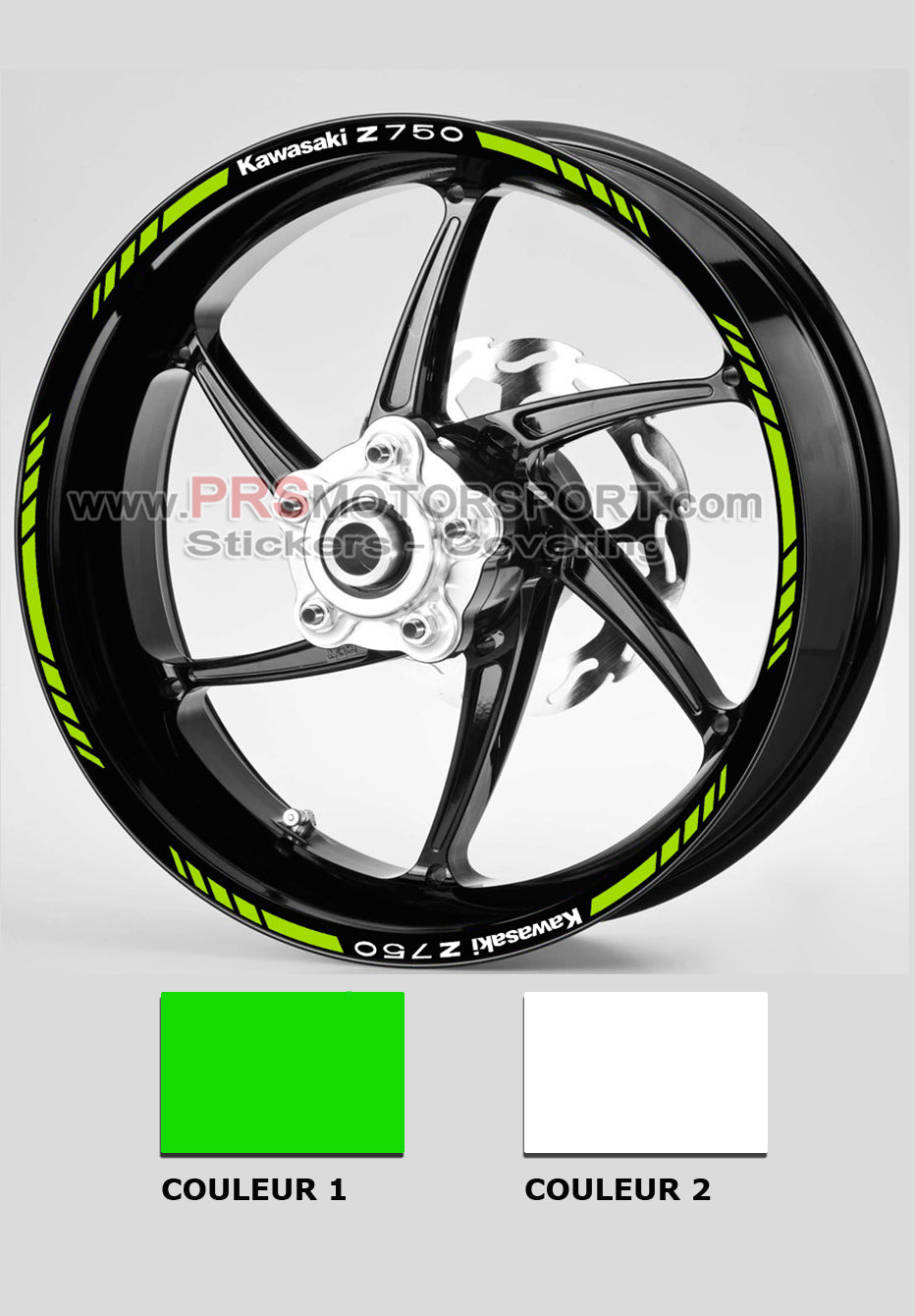 Liseret jante moto KAWASAKi Z750, autocollant moto.