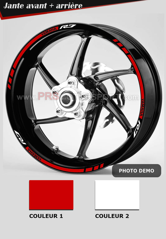 stickers liseret jante moto yamaha R7.