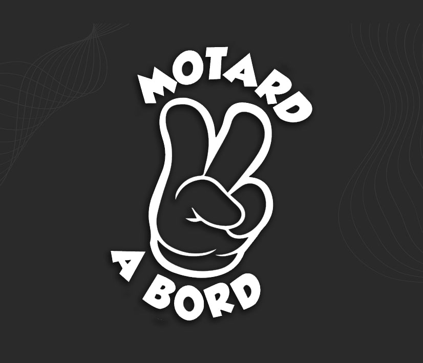 Autocollant motard à bord decals stickers motorcycle.