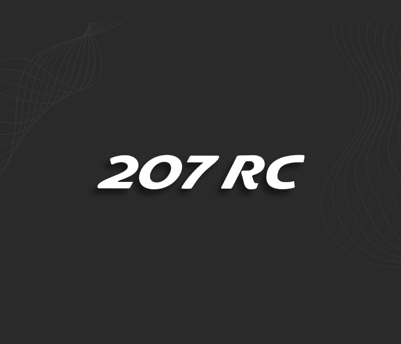 autocollant 207 RC, stickers voiture peugeot.