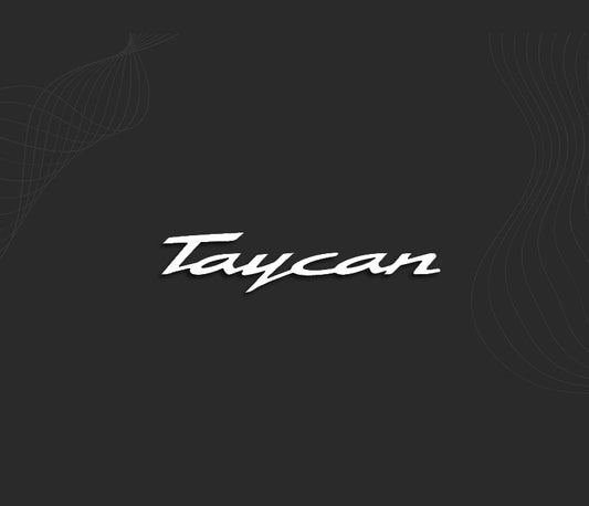 autocollant voiture porsche, decalcomanie logo taycan.