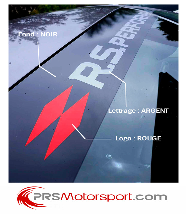 autocollant pare-brise voiture megane RS, stickers bandeau RS PERFORMANCE