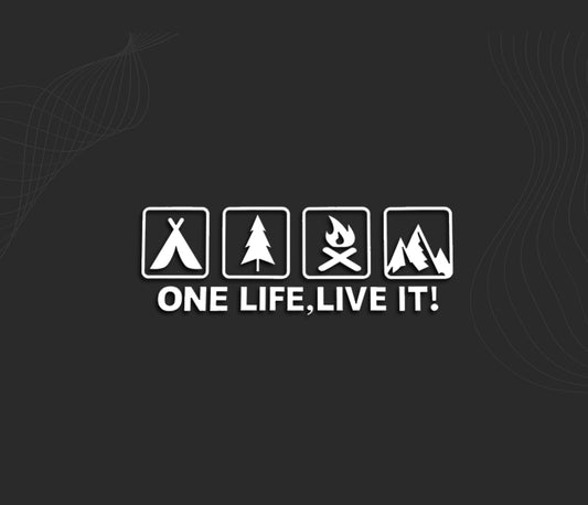 Stickers ONE LIFE, LIVE IT, autocollant van life and camper.