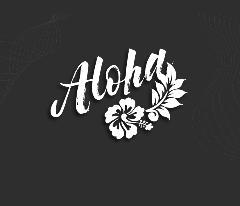 stickers logo aloha, autocollant pas cher.