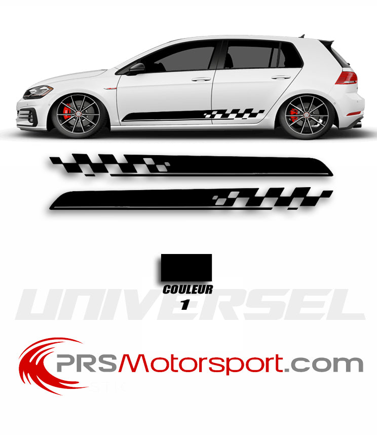 autocollant voiture, stickers carrosserie bas de caisse design.