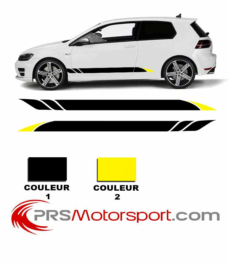 Stickers bas de caisse, autocollant carrosserie voiture déco latérale.
