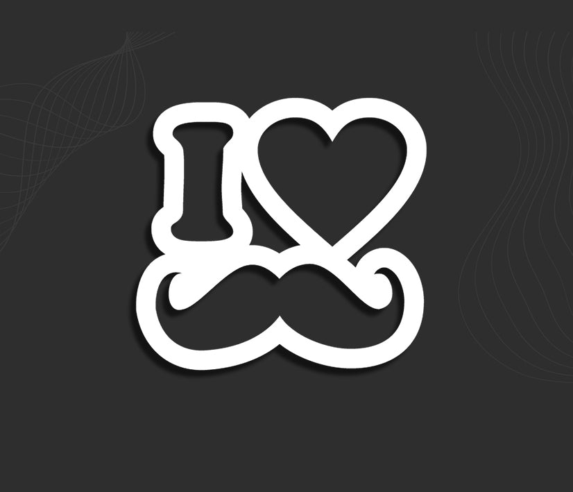 Stickers I LOVE MOUSTACHE