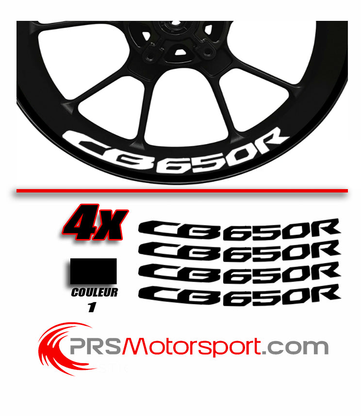 Autocollant jante moto HONDA CB 650R, stickers intérieur jante moto.